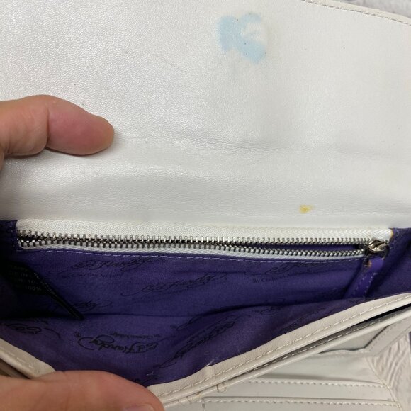 Don Ed Hardy Women's Wallet 4 inch x 7.5" Folded - All Over Print Design - Picture 8 of 12